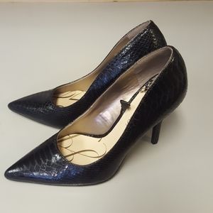 SAM & LIBBY  high heel pointed  faux snake SIZE 8